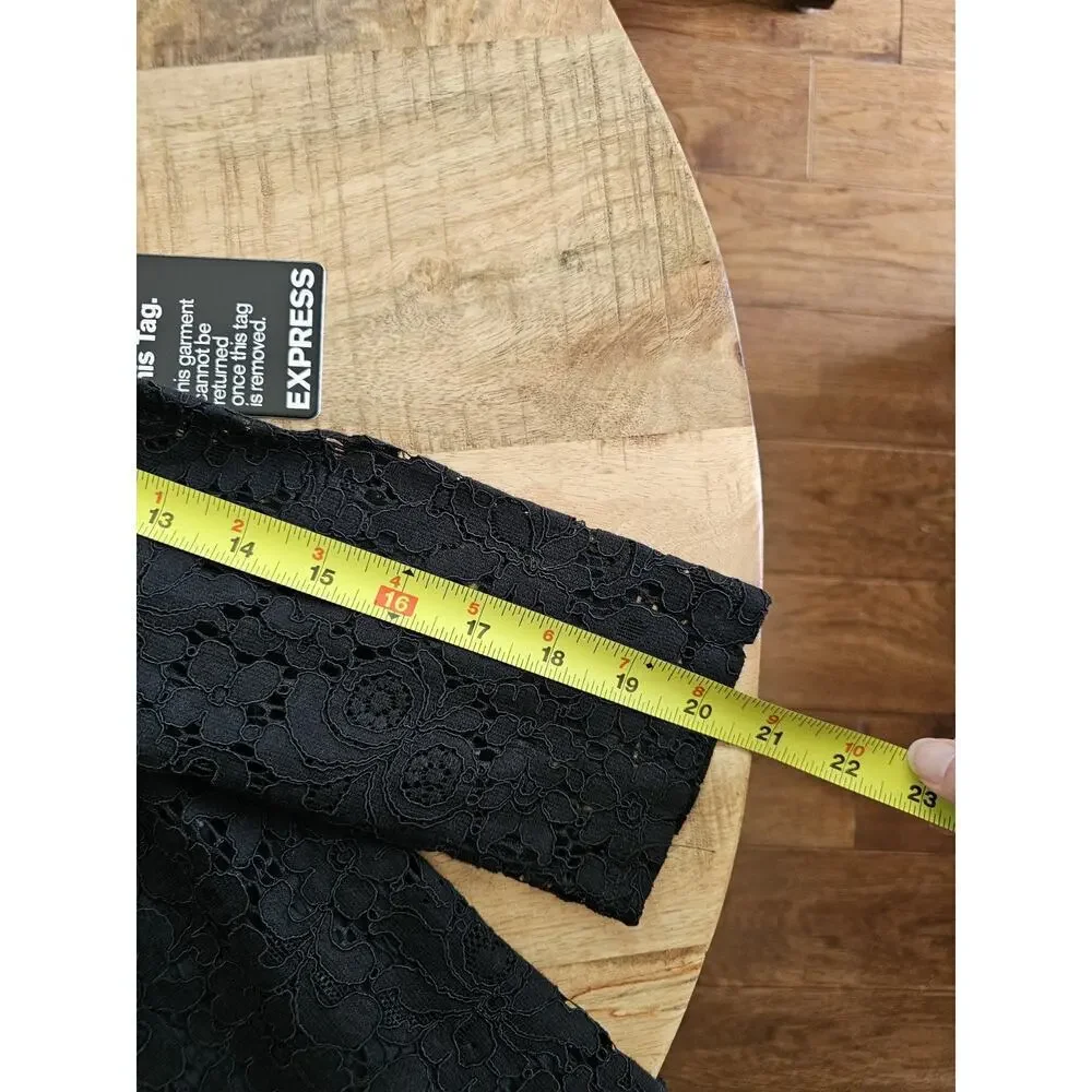 Express Lace Mock Neck Dress Women's Size 6 NWT Black Whimsygoth Cocktail Party - Picture 7 of 11